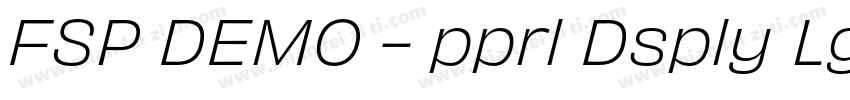 FSP DEMO - pprl Dsply Lght Regular字体转换